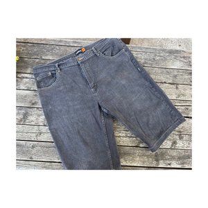 Force 1 Men's Denim Shorts Black Feathered Sz 40